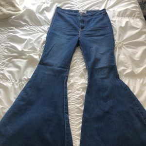 Free people just float on flare jeans